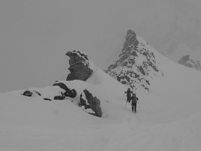 #21 Col de Tracuit : Début d Col de Tracuit : Début d'une descente épique, par visibilité 0
