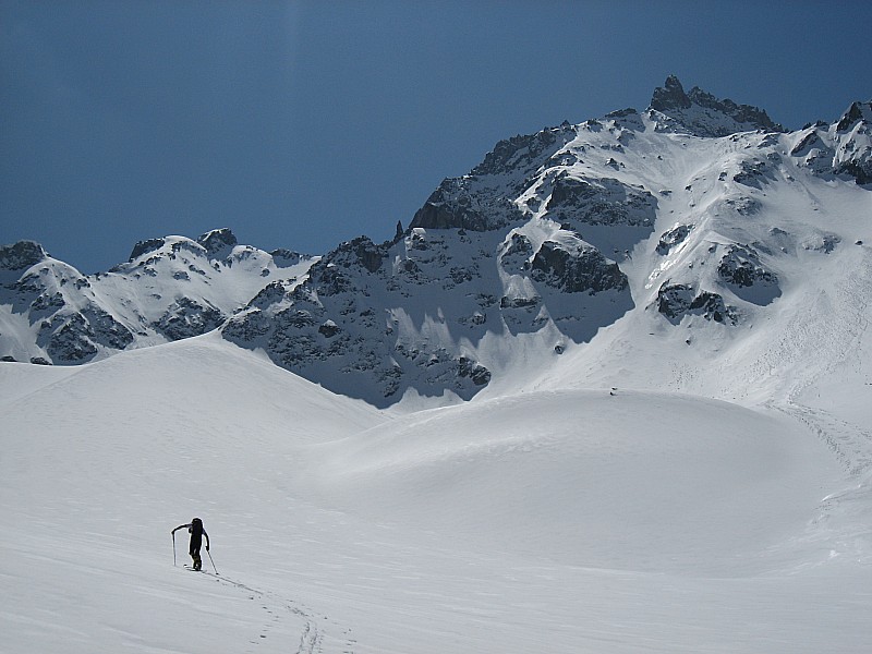 #32 Romu sous le grd crozet : Remontée très chaude vers le passage aux chamois Romu sous le grd crozet : Remontée très chaude vers le passage aux chamois