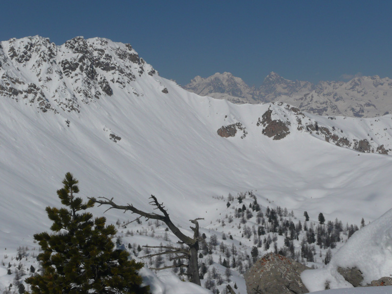 #4 Petit Peygu: sur l Petit Peygu: sur l'arête : Au loin, les Ecrins : Pelvoux, la Barre...