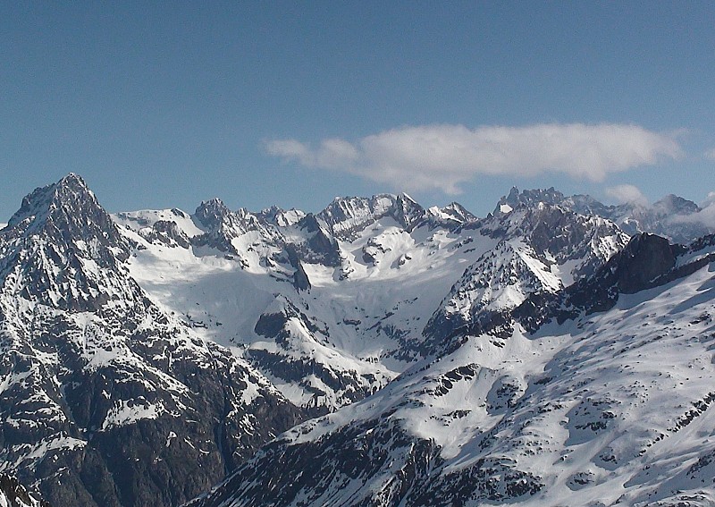 #7 Rateau et Meije : et à gauche l Rateau et Meije : et à gauche l'Aiguille du Plat de la Selle
