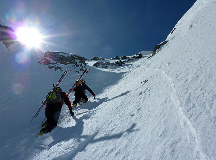 Aig. du Belvédère : Haut du Couloir.