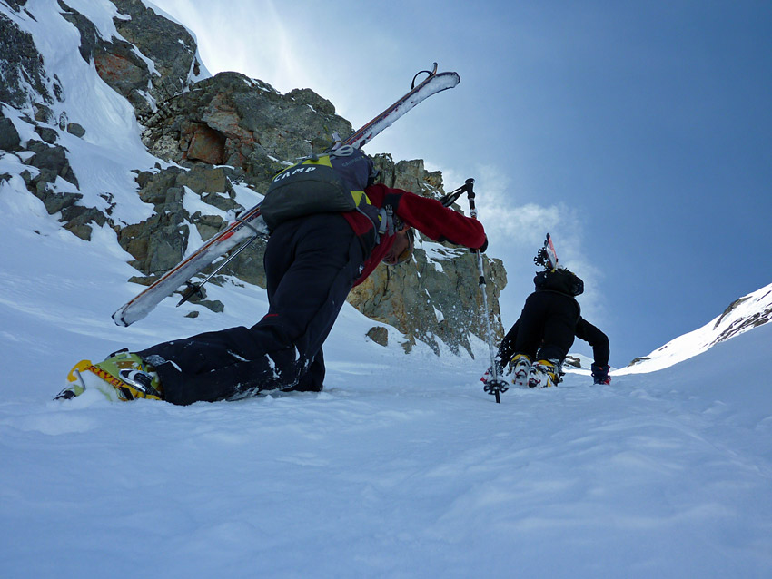 Aig. du Belvédère : Couloir Nord.