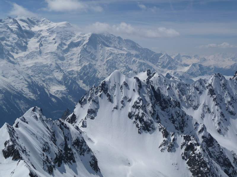 Aig. du Belvédère : Floria et Mt Blanc