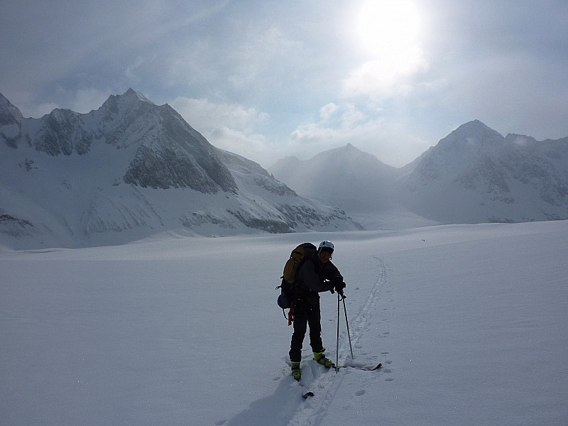 Fieschergletscher : Vers 2800m, c'est plat.