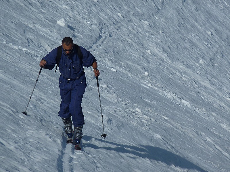 #5 Tête Pelouse : Eric concentré dans la dernière montée avant le sommet Tête Pelouse : Eric concentré dans la dernière montée avant le sommet