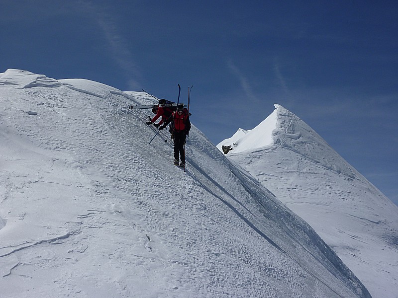 Crête : Vers l'aiguille du Croissant