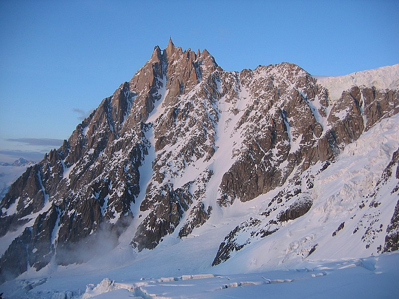 #3 L L'aiguille du midi : Le soir depuis le refuge.