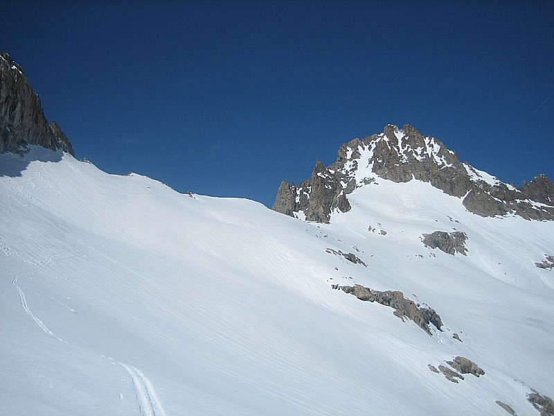 #6 Cime de montagnon : Couloir d Cime de montagnon : Couloir d'accès, pas si enneigé que ça!