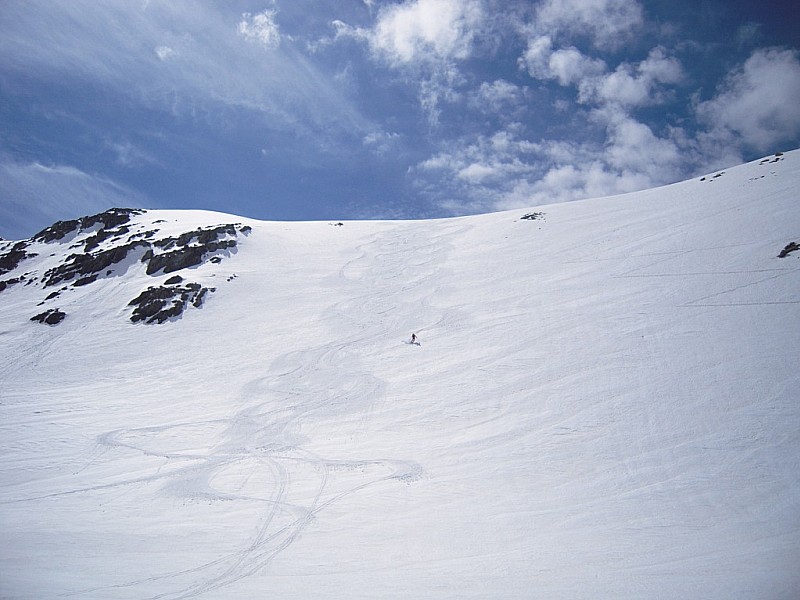 #6 debut de la descente : trés bonne skiabilité debut de la descente : trés bonne skiabilité