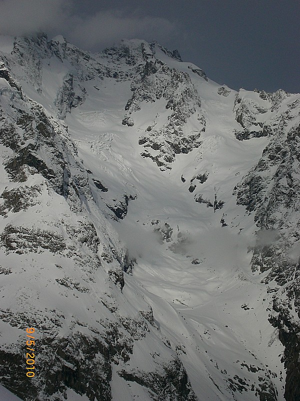 vue du col de Laurichard : Glacier de l'Homme et Meije.