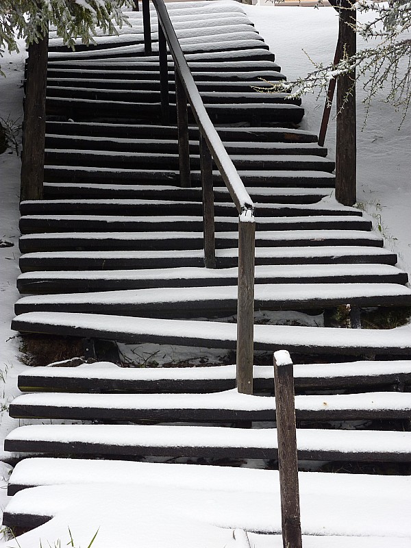 Chamrousse : Pas très sûr cet escalier
