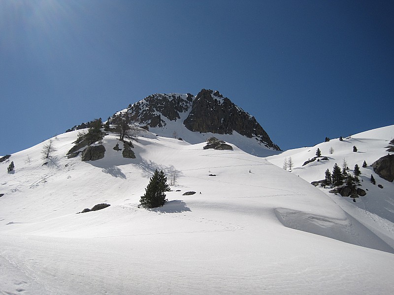 #8 des traces : c des traces : c'est la remontée indiquée dans le topo, on descend encore un peu avant de décider de bifurquer