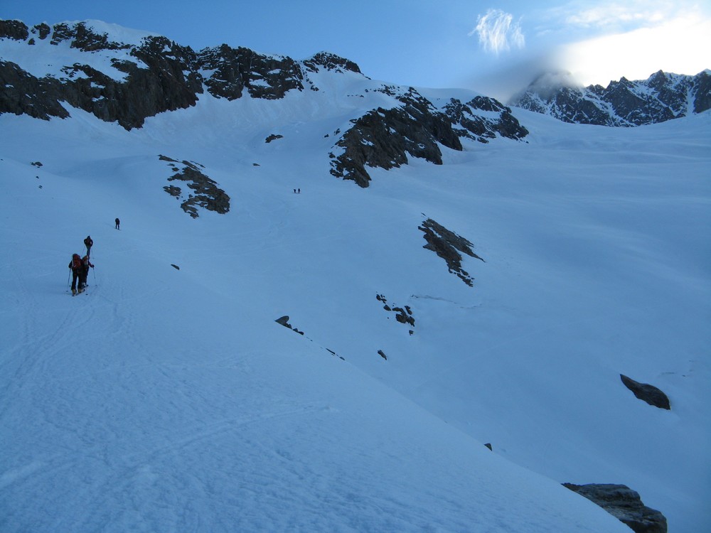 #3 Dôme des Glaciers : A la sortie de la Moraine, une longue traversée nous attend Dôme des Glaciers : A la sortie de la Moraine, une longue traversée nous attend
