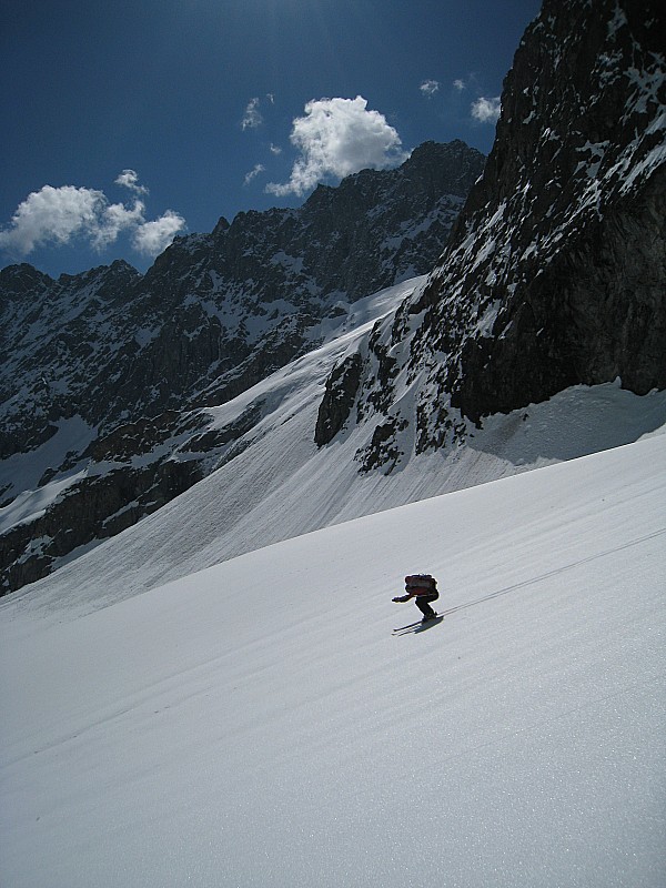 Glacier Plate des Agneaux : KL sous la Roche Faurio