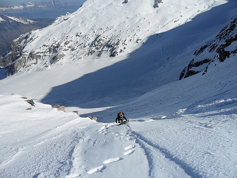 #7 Face N du col des glaciers : Arrivée au col des glaciers Face N du col des glaciers : Arrivée au col des glaciers