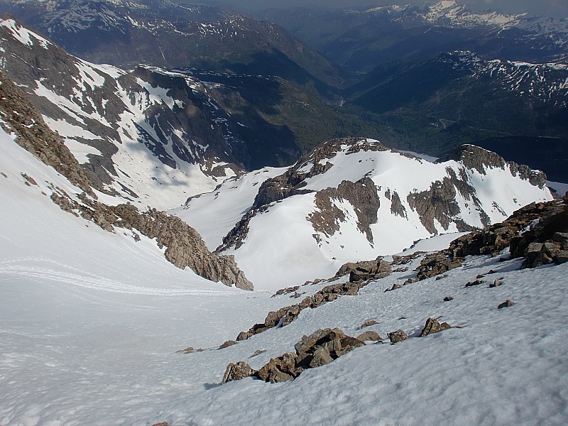 dré dans le pentu : couloir final 200 m avec crampons