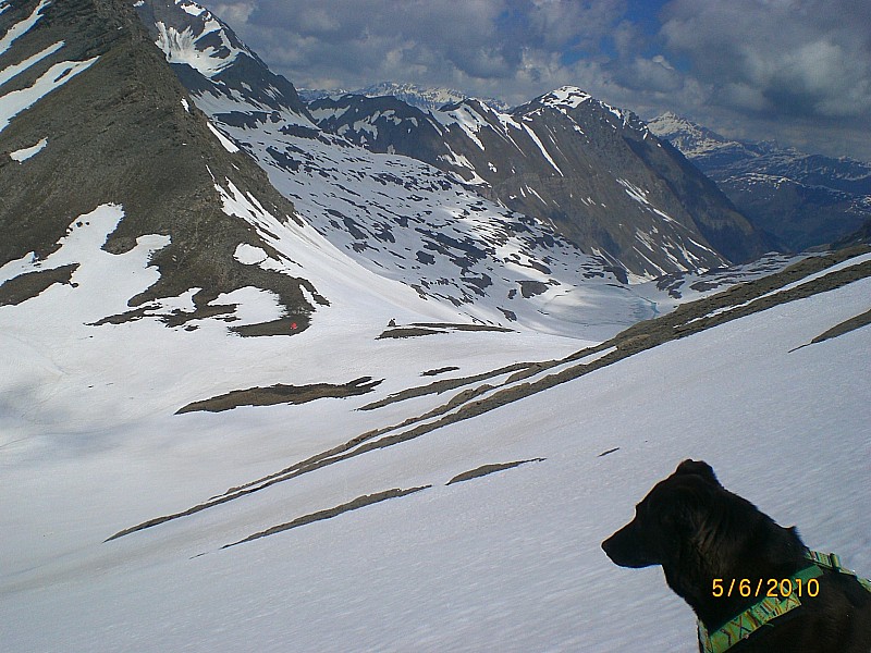 #13 Col Vieux : Sur le col, au fond le lac de Foréant. Col Vieux : Sur le col, au fond le lac de Foréant.