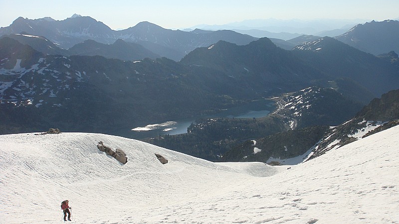 #1 Sous la brèche de Chausenque : Avec le lac d Sous la brèche de Chausenque : Avec le lac d'Aumar
