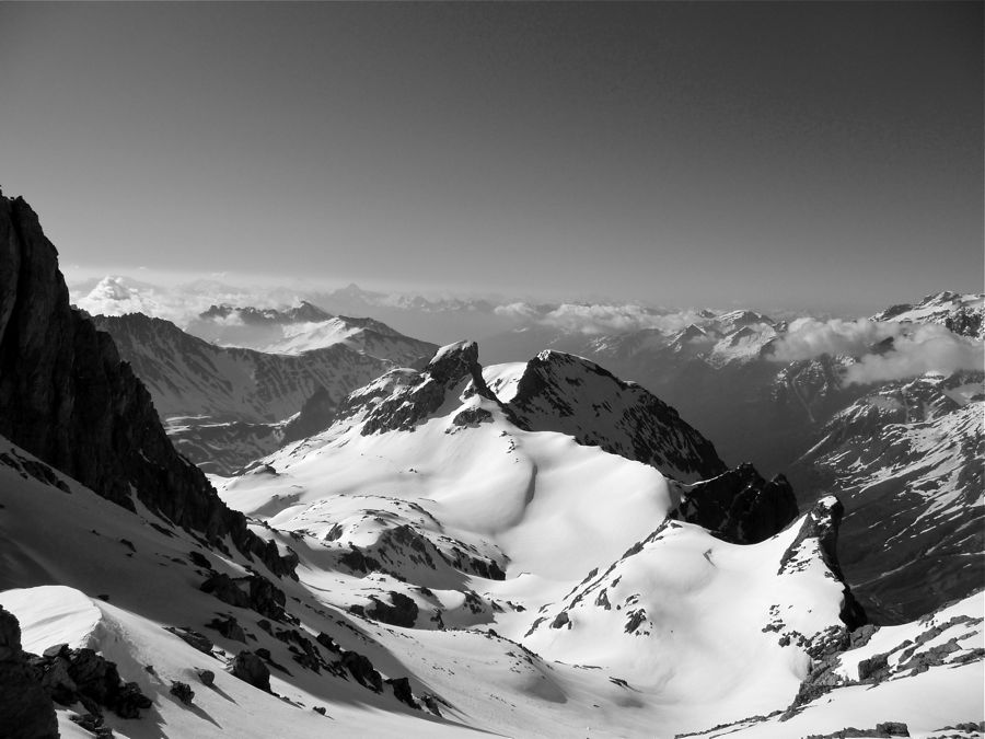 #10 Voie sud-est du Gd Galibier : très jolies pentes, faudra revenir Voie sud-est du Gd Galibier : très jolies pentes, faudra revenir
