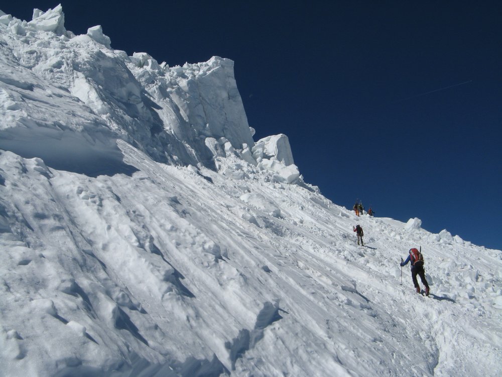 #9 Mont-Blanc du Tacul : Dans le passage où le Sérac est tombé Mont-Blanc du Tacul : Dans le passage où le Sérac est tombé