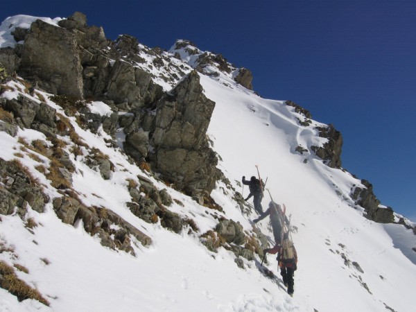 #2 vers l vers l'entrée du couloir : super cramponnage, un peu aérien, esthétique, que du bonheur !