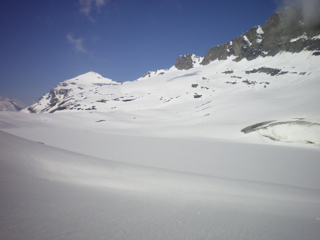 #3 traversée : du glacierdu Montet, Ouille Noire à gauche traversée : du glacierdu Montet, Ouille Noire à gauche