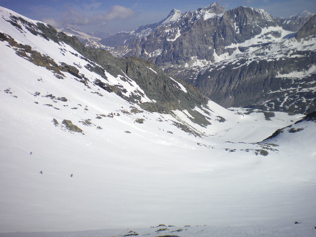 #4 descente nord; au fond : Gde Sassière, Tsantéleina, Pte de Bazel descente nord; au fond : Gde Sassière, Tsantéleina, Pte de Bazel