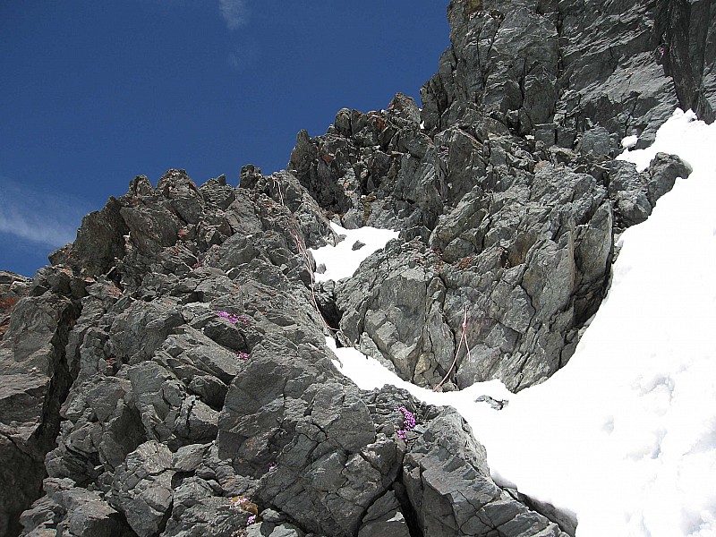 #10 col des roches : au retour, gros brassage pour remonter vers le col des Roches ; j col des roches : au retour, gros brassage pour remonter vers le col des Roches ; j'ai fait une tranchée pour les suivants.