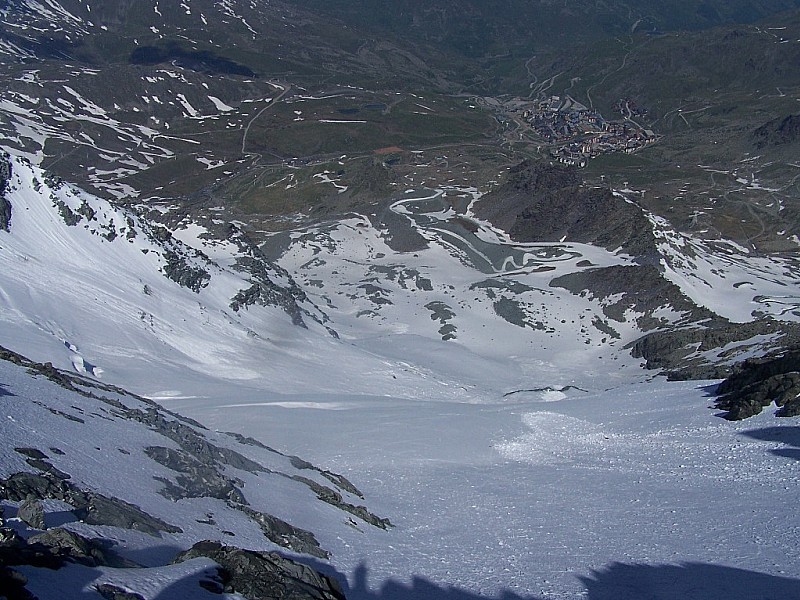 #2 Aig de Peclet face W : La face W vue du sommet de l Aig de Peclet face W : La face W vue du sommet de l'aiguille de Peclet.