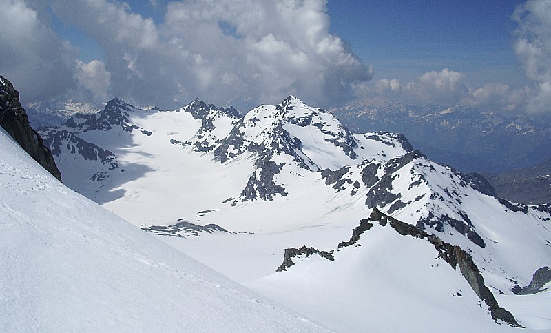#4 Secteur Pte Thorens - Bouchet : vu du Col de Gébroulaz Secteur Pte Thorens - Bouchet : vu du Col de Gébroulaz