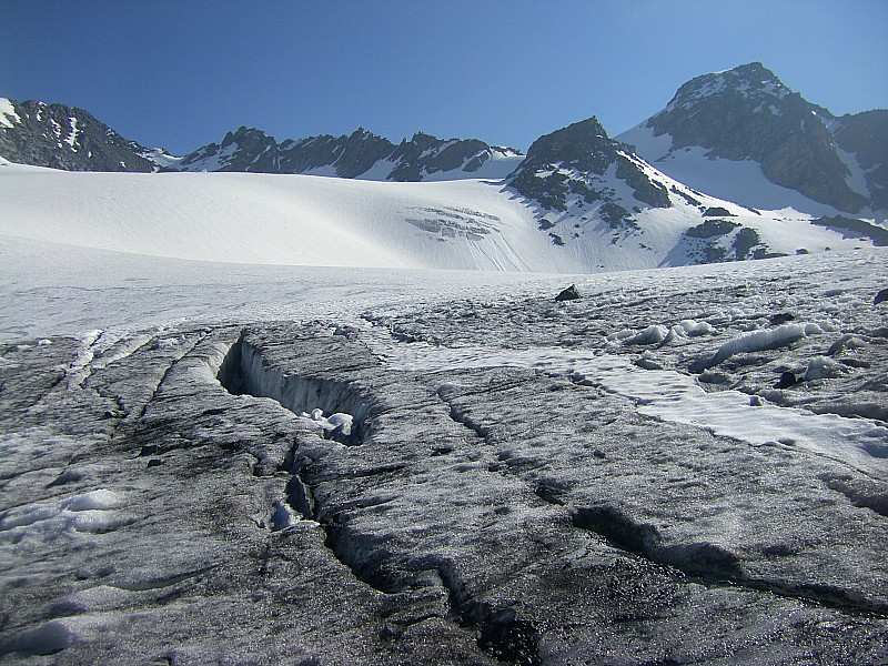 #1 col de thorens : glacier de chaviere et sommet a droite col de thorens : glacier de chaviere et sommet a droite