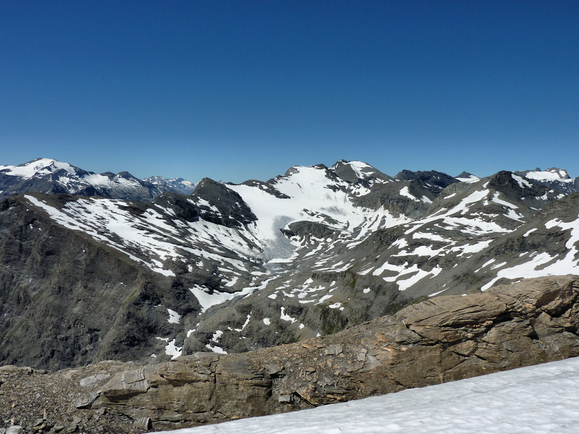 #10 De la crête : Pointe de Claret et glacier de Méan Martin De la crête : Pointe de Claret et glacier de Méan Martin