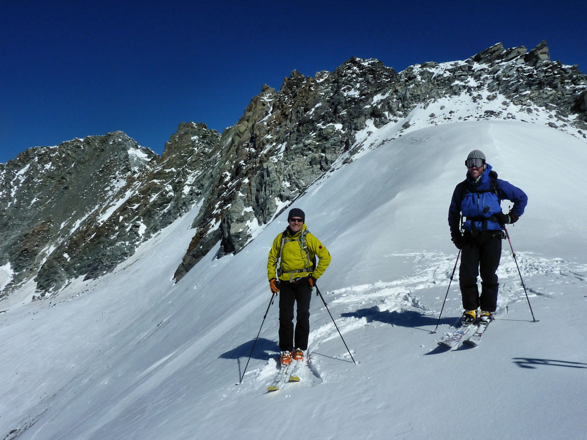 Rencontre au sommet : Xdo et Steven qui m'ont précèdé lors de la montée.