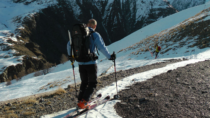 Col des Fourches: Le début de la descente du col à souffert, mais ça passe !