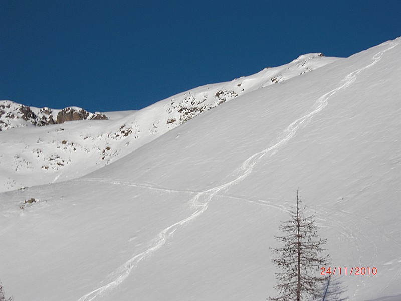 #3 Poudre toujours!! : poudreuse tassée mais trés bonne à skier sur les versants sud dans le vallon de millefonts Poudre toujours!! : poudreuse tassée mais trés bonne à skier sur les versants sud dans le vallon de millefonts
