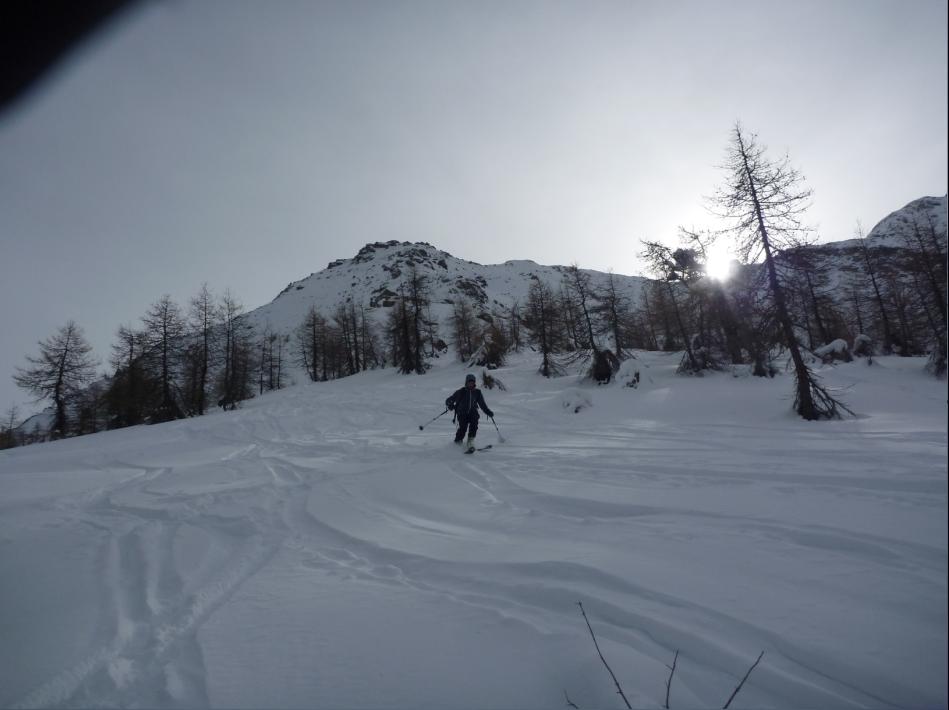 #3 Ciantiplagna : Une fois sur la piste, plus de vent, soleil, pas de doute nivo : on regrette presque de ne pas avoir continue! Ciantiplagna : Une fois sur la piste, plus de vent, soleil, pas de doute nivo : on regrette presque de ne pas avoir continue!