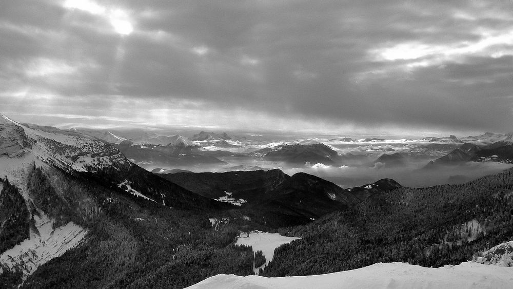 Charmant Som : du Devoluy au Mont Aiguille, super lumiere en regardant vers le Sud