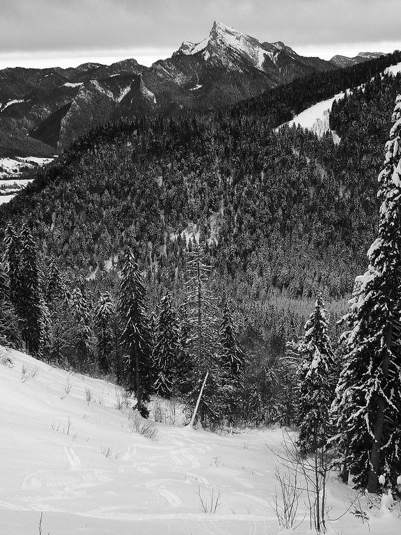 Bec Charvet combe Nord : pas trop de traces et surtout de la place à gauche !