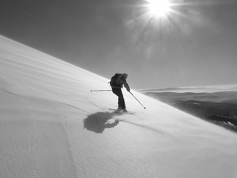 Versant sud : Neige dure au dessus de Combe Fiole