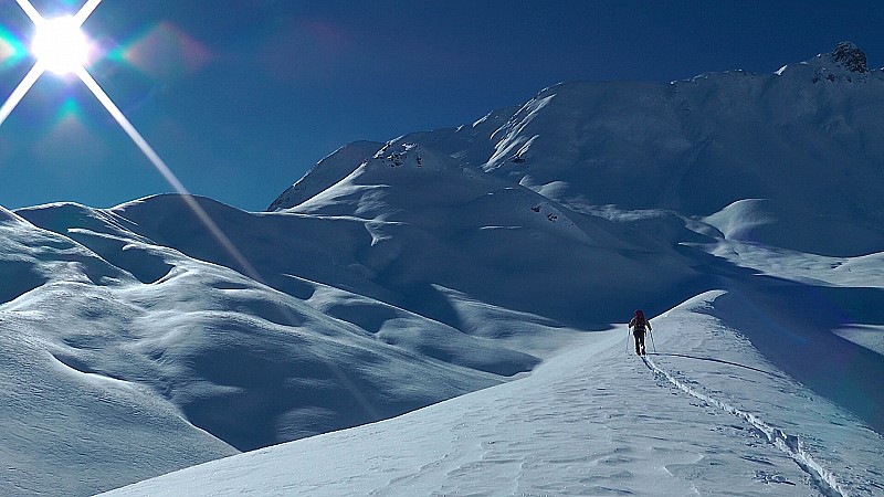 en direction du col de Crous