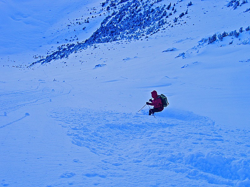 #5 Versant Nord : Tout est à l Versant Nord : Tout est à l'ombre mais que la neige est bonne! Et on a toute la place pour nous. Nous n'avons pas vu un pélerin de la journée.