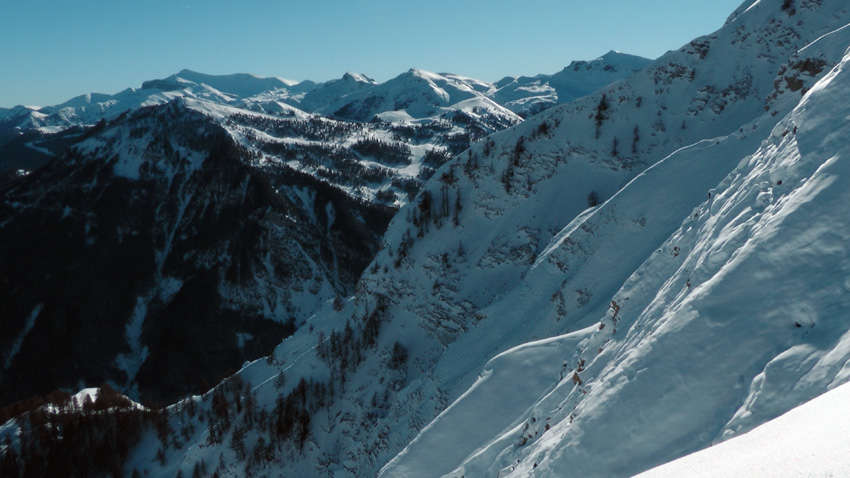 #11 Vue sur le secteur Demandols d Vue sur le secteur Demandols d'Auron, Mt Mounier et Riounet en A/R plan