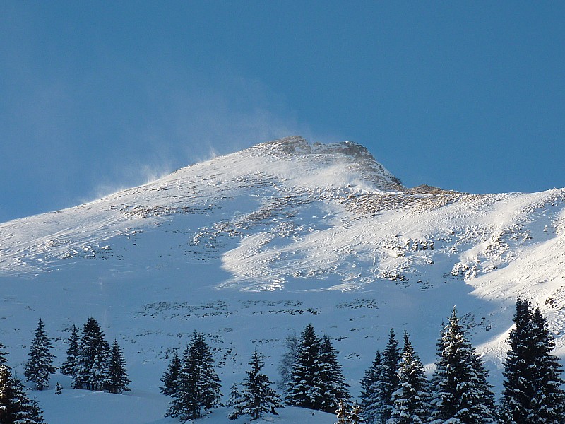 #2 Aiguille Verte : Le sommet de l Aiguille Verte : Le sommet de l'Aig. Verte soufflée et très dégarnie.