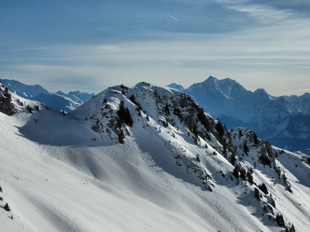 Le col et l'arête du Loup : La voie de montée classique.