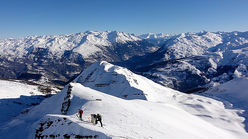 antécime 2720 : vue sur sommet des Sallanches et bas combe Est