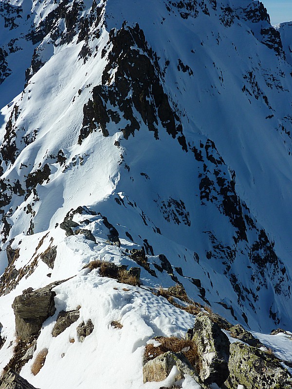 #9 Couloir N de la Breche : L Couloir N de la Breche : L'arete entre le Breche et le Rectiligne