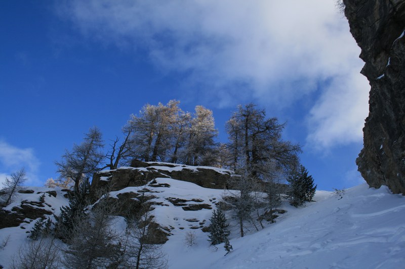 #5 Au départ du couloir N : un peu de givre et de soleil pour le plaisir Au départ du couloir N : un peu de givre et de soleil pour le plaisir