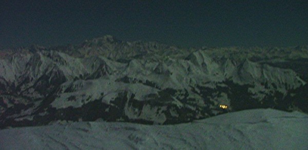 Depuis le sommet : Partie S des Aravis et Mont Blanc
