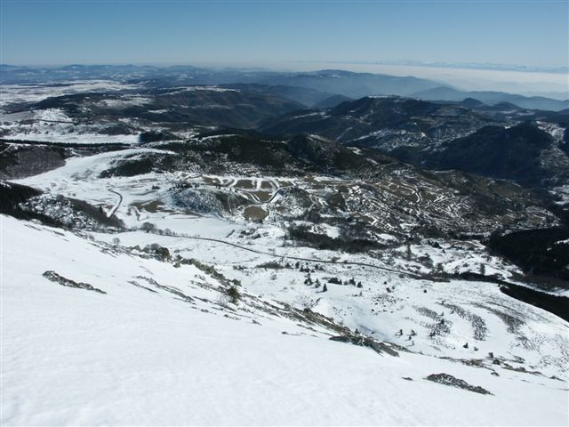 Mont Mézenc : Dans la face est.