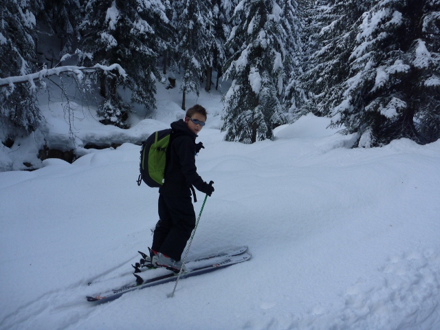 Salèse : Premiers kilomètres skis et peaux au pied, dans le joli vallon de Salèse